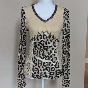 Alberto Makali Women's Animal Print Blouse XSMALL